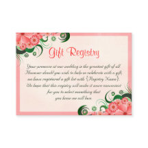 Registre des cadeaux de Mariage rose fleuri Hibisc