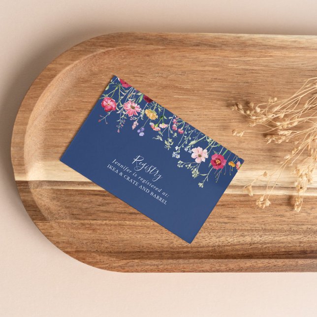 Carte D'accompagnement Registre des cadeaux des Mariages Fleurs sauvages  (Créateur téléchargé)