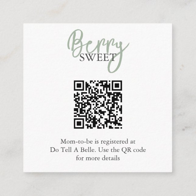 Carte D'accompagnement Registre des fraises (Dos)