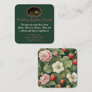 Carte D'accompagnement Registre des Mariages de fraises et de crème