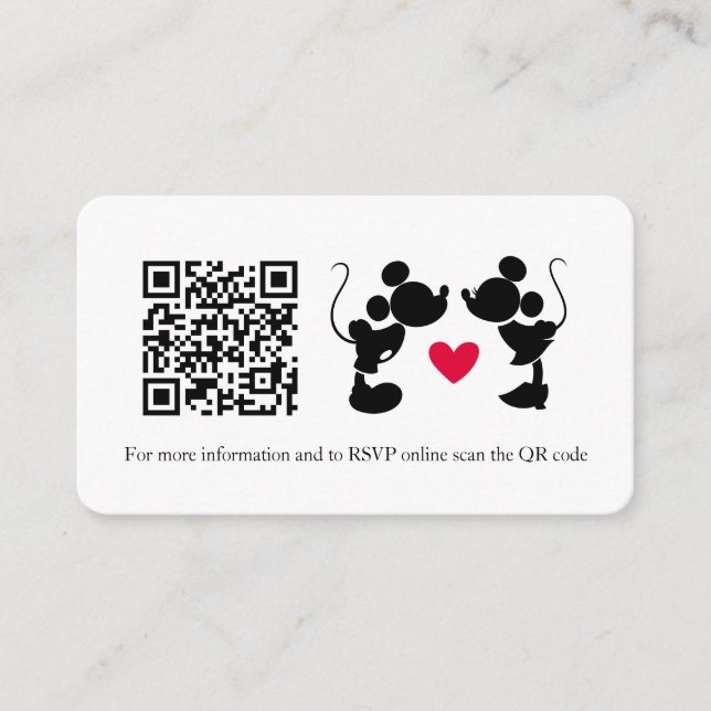 Carte D'accompagnement Registre des Mariages Mickey et Minnie Mouse (Devant)