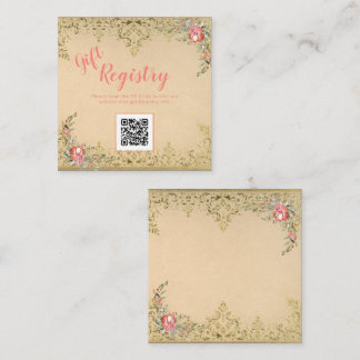 Carte D'accompagnement Registre Floral Vintage Classique Quinceañera