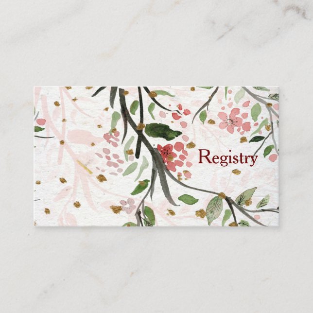 Carte D'accompagnement Registre japonais des fleurs de cerisier (Devant)