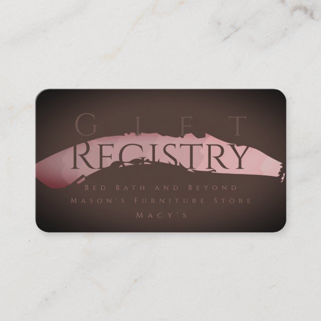 Carte D'accompagnement Registre mariage Cadeaux Chocolat Sangria (Devant)