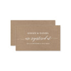 Registre Mariage de calligraphie moderne Kraft