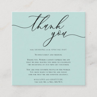 Carte D'accompagnement Remerciement de photo personnalisée Baby Blue