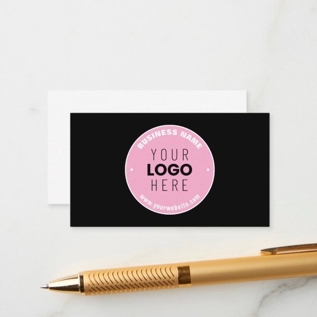 Carte D'accompagnement Remplacement et modification faciles du logo | Ros (Devant/Arrière en situation)