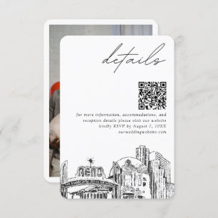 Carte D'accompagnement Reno Mariage Skyline Petits détails QR Code RSVP
