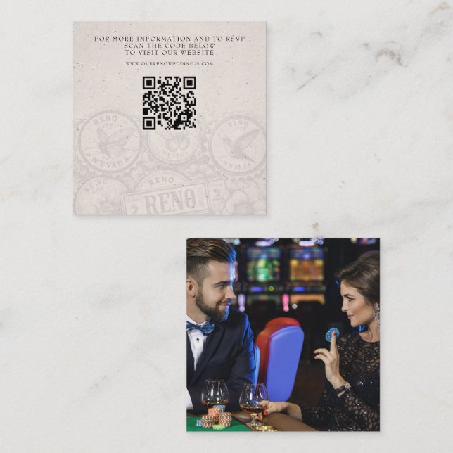 Carte D'accompagnement Reno Passport Mariage QR (Devant / Derrière)