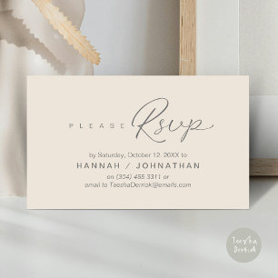 Carte D'accompagnement Répondre au RSVP de mariage par téléphone ou par c