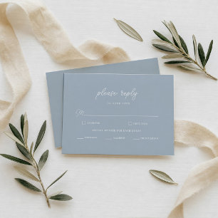 Carte D'accompagnement Réponse de mariage de calligraphie moderne minimal