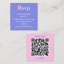 Réponse de mariage minimaliste lilas bleu et rose