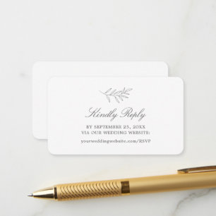 Carte D'accompagnement Réponse Mariage de réponse RSVP Site Web K310