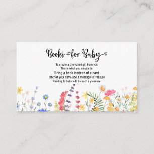 Carte D'accompagnement Réserver Demande Fleur sauvage Baby shower Floral