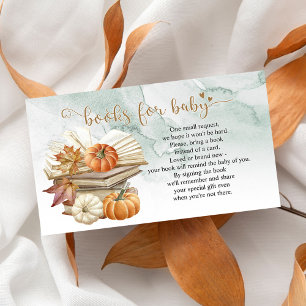 Carte D'accompagnement Réserver Thème Citrouille Baby shower Réserver Dem