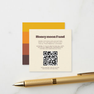 Carte D'accompagnement Retro 60s couleurs vintages fonds Lune de miel cod