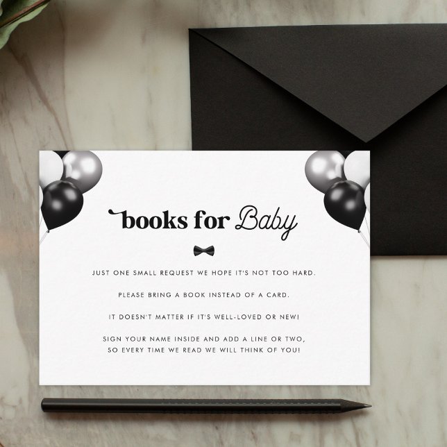 Carte D'accompagnement Retro Little Gentleman Books for Baby shower (Créateur téléchargé)