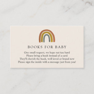 Carte D'accompagnement Retro Rainbow Books pour Baby insert card