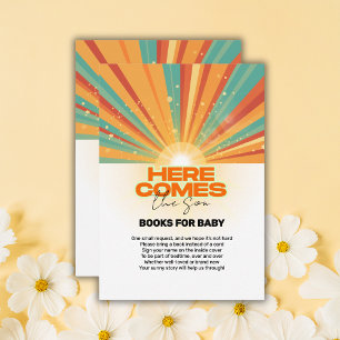 Carte D'accompagnement Rétro Voici le Fils Baby Shower