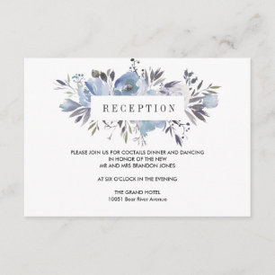 Carte D'accompagnement Rêve Bleu Enceinte de Réception de Mariage Flor