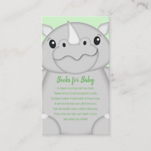 Carte D'accompagnement Rhino Baby shower vert