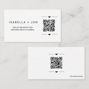 Carte D'accompagnement Rick Roll Invités w-Mariage Website QR Code Prank