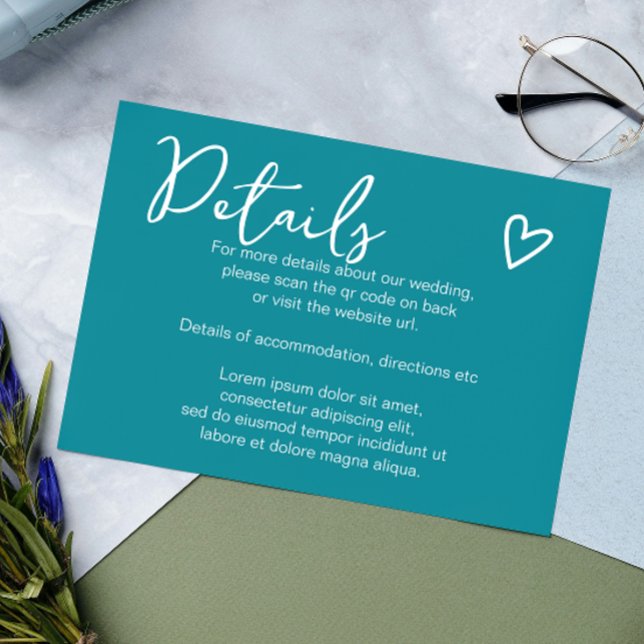 Carte D'accompagnement Rien de fantaisie Juste aimer QR Code (Nothing Fancy Just Love QR Code Enclosure Cards from Ricaso. Perfect to Mix & Match. see collection)