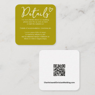 Carte D'accompagnement Rien de Fantastique Juste de l'Amour Code QR Simpl