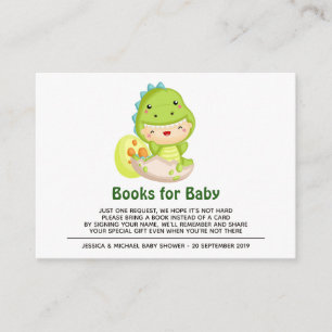 Carte D'accompagnement Roar C'est un Baby shower de dinosaures Livres pou