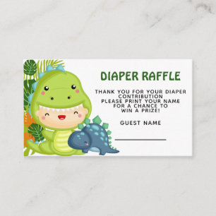 Carte D'accompagnement Roar C'est un Dinosaure Diaper Raffle
