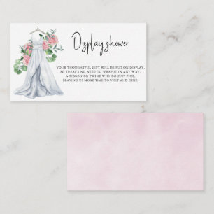 Carte D'accompagnement Robe de mariée avec fleurs - Afficher la douche