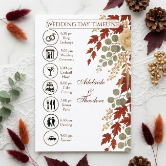 Carte D'accompagnement Romance d'Automne Félicité d'Automne | Mariage Ivo