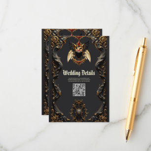 Carte D'accompagnement Romance gothique, Dans l'ombre de l'amour.