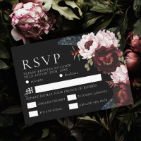 Romantique gothique aquarelle Raven mariage RSVP