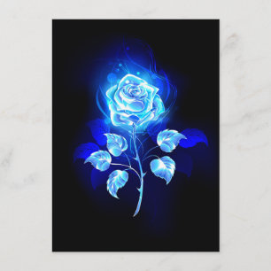 Carte D'accompagnement Rose bleu brûlant