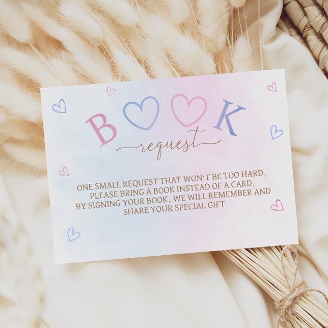 Carte D'accompagnement Rose Blue Genre Livres De Révélation Pour Bébé (Créateur téléchargé)