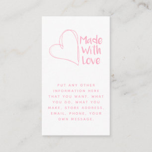 Carte D'accompagnement Rose et blanc fait de coeur d'amour, liens sociaux