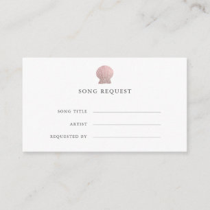 Carte D'accompagnement Rose Gold Seashell mariage côtier demande de chans