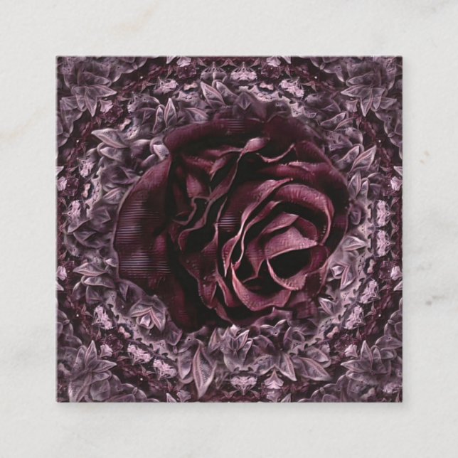 Carte D'accompagnement Rose Mandala (Devant)