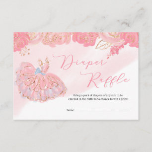 Carte D'accompagnement Rose or tutu robe rose floral Déchets Raffin