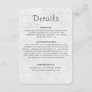 Carte D'accompagnement Rose Rose Vieux Mur Vintage Style Mariage Journal