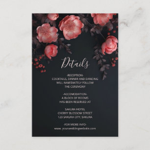 Carte D'accompagnement Roses sauvages 3D Abricot Noir
