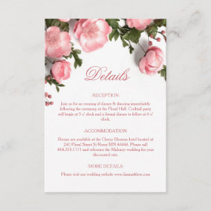 Carte D'accompagnement Roses sauvages 3D blanches