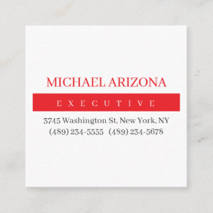 Carte D'accompagnement Rouge Noir & Blanc Minimaliste Simple Moderne
