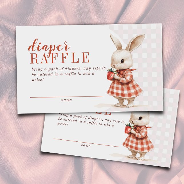 Carte D'accompagnement Rouges Berry Sweet Bunny Baby shower Déchets Raffi (Créateur téléchargé)