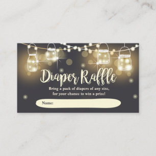 Carte D'accompagnement Roulette Rustique Carton Raffle feux jarres Élégan