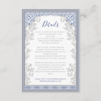 Carte D'accompagnement Royal Turkish Wedding Enclosure Card
