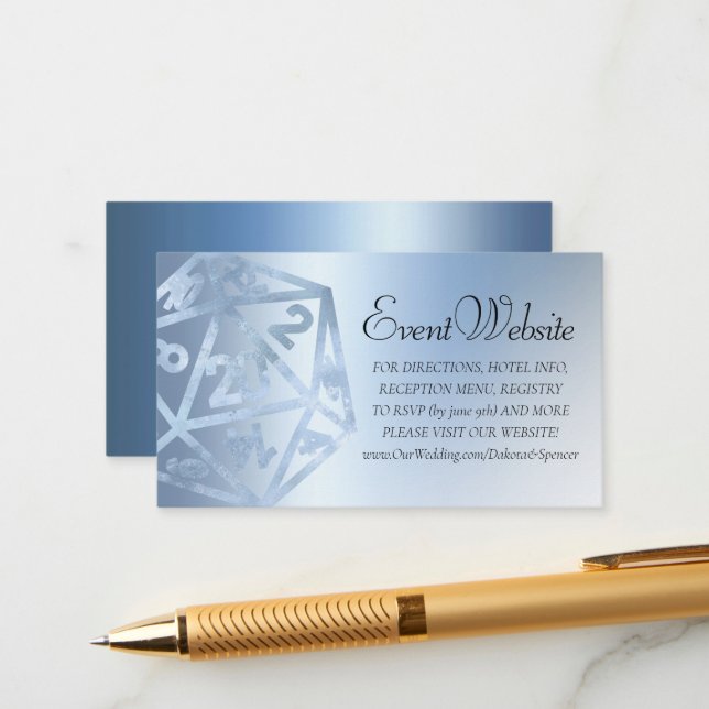 Carte D'accompagnement RPG Luxe | Site web de Blue Imaginaire Tabletop Ga (Devant/Arrière en situation)