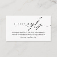 RSVP en ligne, Black script Enclosure moderne