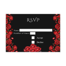 RSVP Fairytale Red Roses Mariage